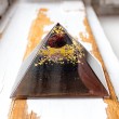 GARNET Orgonite Pyramid metatron , garnet, orgone energy, orgonite