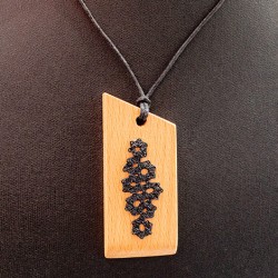 NECKLACE LASE BLACK Handmade jewelry