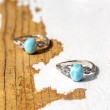 LARIMAR with topas silver ring, larimar crystal, larimar stone