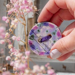 handmade, cearamic brooch, unique jewellery, unique brooch, lucky button