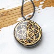 SARDONIX BLACK TOURMALINE orgonite necklace flower of life orgonite orgone energy