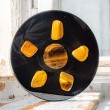 tiger's eye, tiger's eye orgonite, orgonite plate, handmade