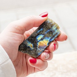 LABRADORITE crystal semi-polished labradorite gemstone