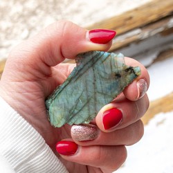 LABRADORITE crystal semi-polished labradorite gemstone
