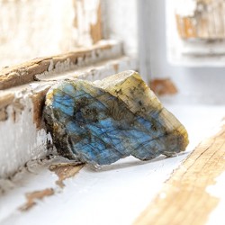 LABRADORITE crystal semi-polished labradorite gemstone