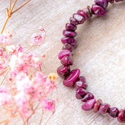 ruby bracelet chips, ruby ​​crystals, stone of passion ruby ​​jewelry ruby ​​cheap jewelry