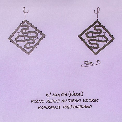 PATTERN FOR LACE JEWELRY 15, lace pattern, lace earings