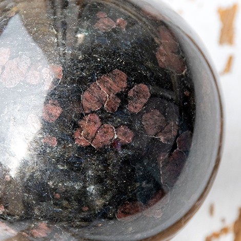 BLACK TOURMALINE GARNET sphere 7cm, black turmaline and garnet, black turmaline and garnet crystal