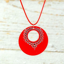 MANDALA Unique handmade jewelry set red, mandala, mandala jewelry