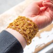 CROCHET BRACELET gold, handmade, handmade bracelet