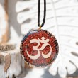 red tiger's eye, black tourmaline, orgonite, orgonite necklace, orgonite jewelry, strength crystal