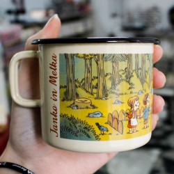 enamelled cup