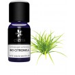 Eteris organic citronella essential oil 10 ml bottle with citronella grass on white background