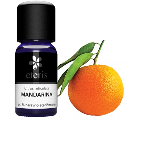 Eteris mandarin essential oil bottle with mandarin fruit, 10 ml
